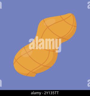 Erdnussvektor-Symbol. Erdnuss Trockenfrucht Vektor. Abbildung Mutter Stock Vektor