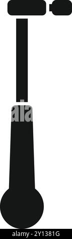 Neurologisches Reflexhammer-Symbol im einfachen Stil isoliert auf weißem Hintergrund Stock Vektor