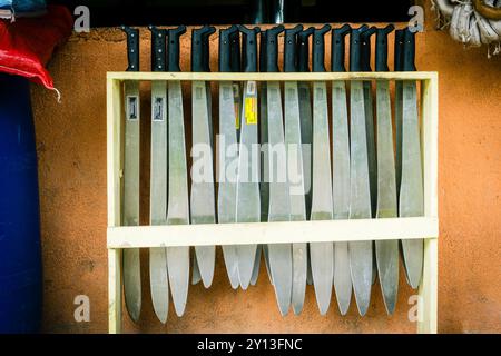 Machetes, La Taña, Reyna-Zone, Uspantan-Departement, Guatemala, Zentralamerika. Stockfoto