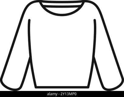 Einfache Vektor-Ikone einer langärmligen Bluse für Damen, die Mode und Stil repräsentiert Stock Vektor