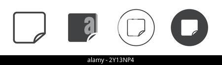 Kreisaufkleber Symbol einfaches flaches Vektorsymbol Umriss Kollektion Set Logo Stock Vektor