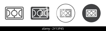 Fußballplatz-Symbol einfaches, flaches Vektorsymbol Outline-Logo aus der Kollektion Stock Vektor
