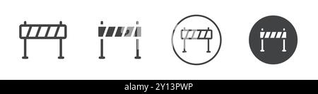 Straßenschutz-Symbol einfaches flaches Vektorsymbol Umriss Kollektion Set Logo Stock Vektor