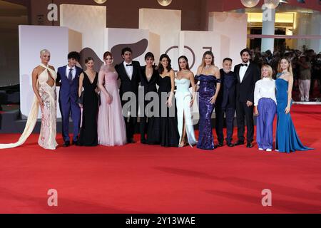 Venedig, Italien. September 2024. Die Besetzung besucht den roten Teppich „Diva Futura“ beim 81. Internationalen Filmfestival von Venedig am 4. September 2024 in Venedig. (Foto: Gian Mattia D'Alberto/LaPresse) Credit: LaPresse/Alamy Live News Stockfoto