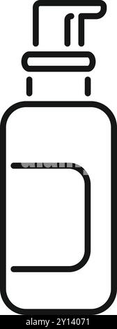 Einfache Spender-Pumpflasche mit Kosmetik, ein minimalistisches Design für Kosmetikprodukte Stock Vektor