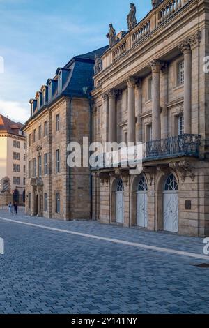 Blick auf das Opernhaus Bayreuth in Bayern. Stockfoto