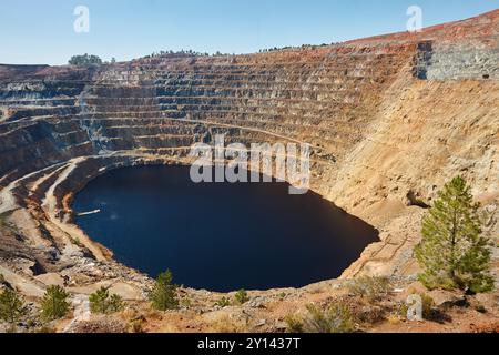 Tagebau. Corta Atalaya. Minas de Riotinto. Huelva, Spanien Stockfoto