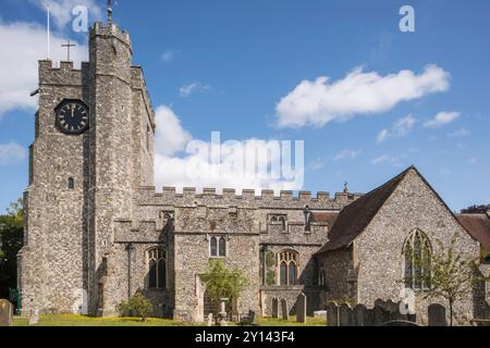 England, Kent, Chilham Village, St. Mary's Church Stockfoto