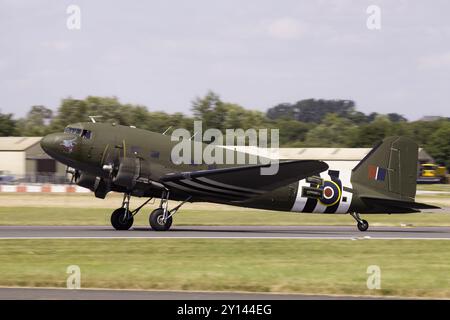 Der Aero Legends C-47 Skytrain beim Royal International Air Tattoo 2024. Stockfoto