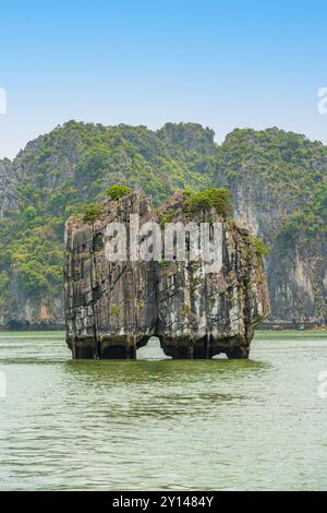 Dinh Huong Islet in Ha Long Bay, Quang Ninh, Vietnam. Stockfoto