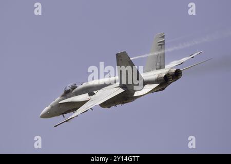 Die kanadische Luftwaffe F-18 Hornet bei der Royal International Air Tattoo 2024. Stockfoto