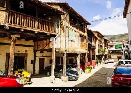 Typisches Haus, Garganta de La Olla, Tiétar-Tal, La Vera, Cáceres, Extremadura, Spanien, Europa. Stockfoto