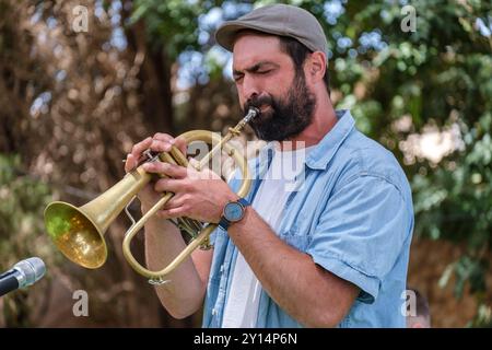 PEP Garau Trio, Jazzmusik, Mallorca, spanien. Stockfoto