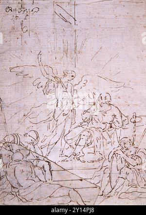 Antoni Viladomat/DIBUJO VILADOMAT, SIGLO XVIII. Museum: Museo Nacional de Arte de Cataluña (MNAC), Barcelona, Cataluña, España. Stockfoto