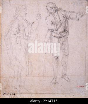 Antoni Viladomat/DIBUJO VILADOMAT, SIGLO XVIII. Museum: Museo Nacional de Arte de Cataluña (MNAC), Barcelona, Cataluña, España. Stockfoto