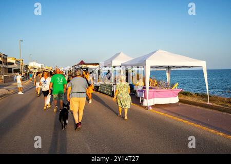 Beliebte Feste von La Rapita am Meer, Campos, Mallorca, Balearen, Spanien. Stockfoto