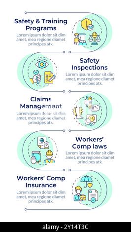 Vertikale Infografik „sicherer Arbeitsplatz“ Stock Vektor