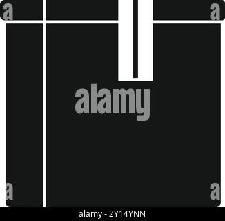 Dieses einfache Vektorsymbol stellt einen Lieferkarton dar, der für Logistik- und Versandkonstruktionen geeignet ist Stock Vektor
