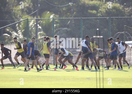 Recife, Brasilien. September 2024. PE - RECIFE - 09/04/2024 - SPORT, TRAINING - Sportspieler beim Mannschaftstraining im CT des Vereins, diesen Mittwoch (4). Das Team bereitet sich auf Avai in der brasilianischen Meisterschaft der Serie B 2024 vor. Foto: Marlon Costa/AGIF Credit: AGIF/Alamy Live News Stockfoto