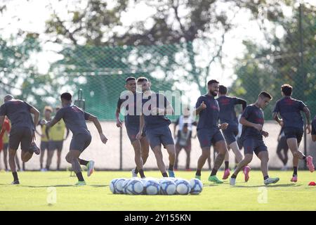 Recife, Brasilien. September 2024. PE - RECIFE - 09/04/2024 - SPORT, TRAINING - Sportspieler beim Mannschaftstraining im CT des Vereins, diesen Mittwoch (4). Das Team bereitet sich auf Avai in der brasilianischen Meisterschaft der Serie B 2024 vor. Foto: Marlon Costa/AGIF Credit: AGIF/Alamy Live News Stockfoto