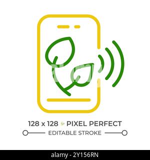 Zweifarbiges Symbol für Smart Farming-App Stock Vektor