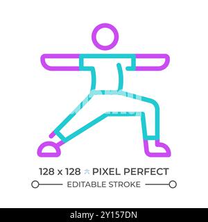 Zweifarbiges Symbol für Yoga-Übungen Stock Vektor