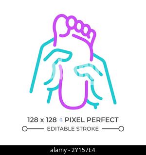Zweifarbiges Symbol für Fußmassage Stock Vektor