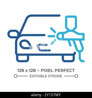 Symbol für zweifarbige Linien im Auto Stock Vektor