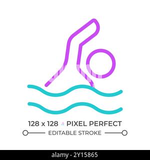 Symbol für schwimmende zweifarbige Linien Stock Vektor