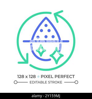 Symbol für zweifarbige Entsalzung Stock Vektor