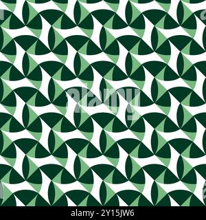 Nahtloses Muster mit geometrischen Motiven in 3 Farben Stockfoto