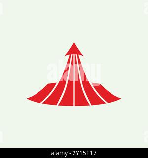 Rote Pfeile für Unternehmenswachstum zielen auf Richtungsentwurf ab Stock Vektor