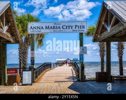 Anna Maria Island City Pier auf Anna Maria Island am Golf von Mexiko in Florida USA Stockfoto