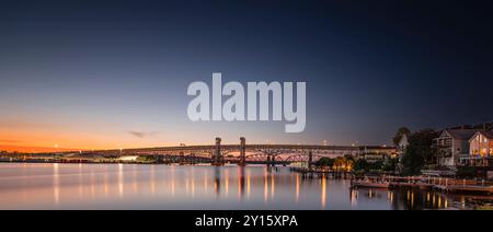 Gold Star Memorial Bridge New London, Connecticut, USA Stockfoto