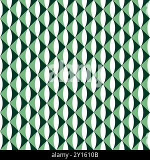Nahtloses Muster mit geometrischen Motiven in 3 Farben Stockfoto