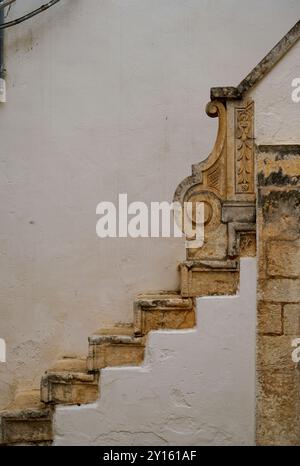 Das charakteristische alte Dorf Ceglie Messapica, Brindisi, Apulien. Italien Stockfoto