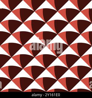 Nahtloses Muster mit geometrischen Motiven in 3 Farben Stockfoto