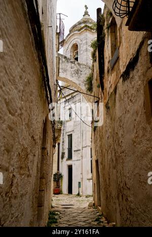 Das charakteristische alte Dorf Ceglie Messapica, Brindisi, Apulien. Italien Stockfoto