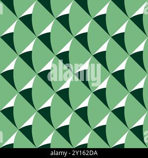 Nahtloses Muster mit geometrischen Motiven in 3 Farben Stockfoto
