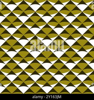 Nahtloses Muster mit geometrischen Motiven in 3 Farben Stockfoto