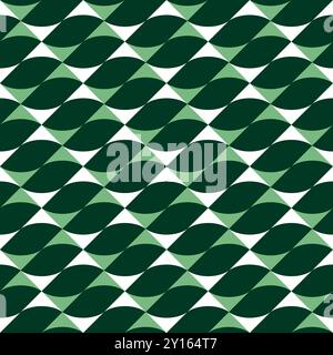 Nahtloses Muster mit geometrischen Motiven in 3 Farben Stockfoto