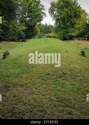 Waylands Smithy, neolithische Long barrow, Ridgeway, nahe Uffington, Oxfordshire Stockfoto