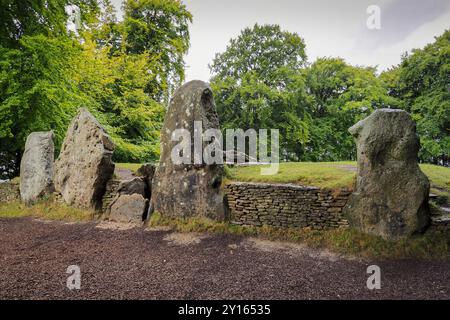 Waylands Smithy, neolithische Long barrow, Ridgeway, nahe Uffington, Oxfordshire Stockfoto