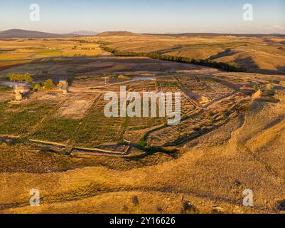 Numancia, keltiberische Bevölkerung, Cerro de la Muela, Garray, Provinz Soria, Autonome Gemeinschaft Castilla y Leon, Spanien, Europa. Stockfoto