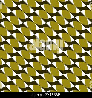 Nahtloses Muster mit geometrischen Motiven in 3 Farben Stockfoto