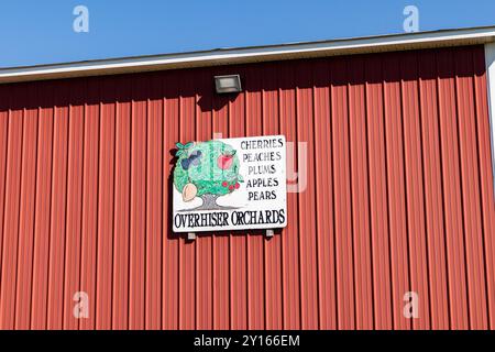 Overhiser Obstgärten in South Haven, Michigan, USA Stockfoto