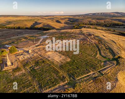 Numancia, keltiberische Bevölkerung, Cerro de la Muela, Garray, Provinz Soria, Autonome Gemeinschaft Castilla y Leon, Spanien, Europa. Stockfoto