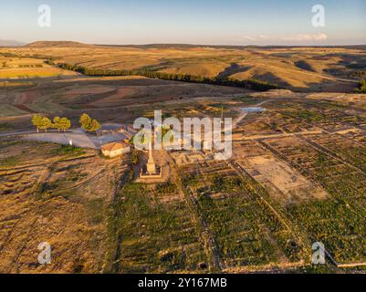 Numancia, keltiberische Bevölkerung, Cerro de la Muela, Garray, Provinz Soria, Autonome Gemeinschaft Castilla y Leon, Spanien, Europa. Stockfoto