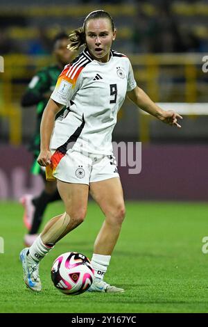 Bogota, Kolumbien. September 2024. Marie Steiner aus Deutschland beim Spiel der Gruppe D FIFA U-20-Frauen-Weltmeisterschaft Kolumbien 2024 zwischen Deutschland und Nigeria im Metropolitano de Techo Stadium in Bogota am 4. September 2024. Foto: Julian Medina/DiaEsportivo/Alamy Live News Credit: DiaEsportivo/Alamy Live News Stockfoto