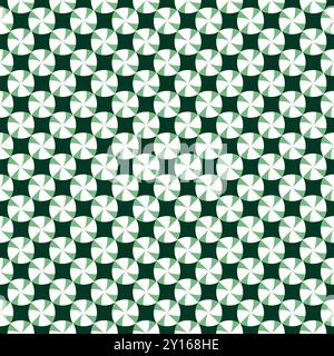 Nahtloses Muster mit geometrischen Motiven in 3 Farben Stockfoto